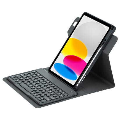 For iPad 10th Gen 10.9 2022 Round Button 360 Degree Rotatable Bluetooth Keyboard Leather Case(Black) - Universal by PMC Jewellery | Online Shopping South Africa | PMC Jewellery