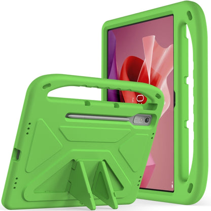 For Lenovo Tab P12 12.7 Handle Portable EVA Shockproof Tablet Case(Green) - Lenovo by PMC Jewellery | Online Shopping South Africa | PMC Jewellery | Buy Now Pay Later Mobicred