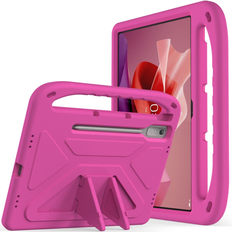 For Lenovo Tab P12 12.7 Handle Portable EVA Shockproof Tablet Case(Rose Red) - Lenovo by PMC Jewellery | Online Shopping South Africa | PMC Jewellery | Buy Now Pay Later Mobicred