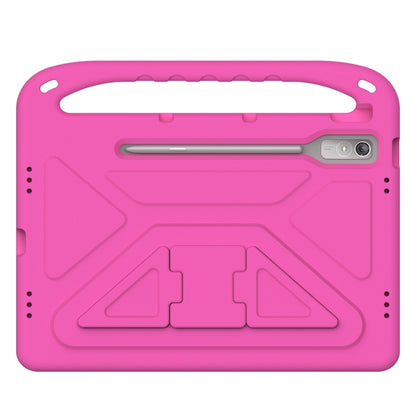 For Lenovo Tab P12 12.7 Handle Portable EVA Shockproof Tablet Case(Rose Red) - Lenovo by PMC Jewellery | Online Shopping South Africa | PMC Jewellery | Buy Now Pay Later Mobicred