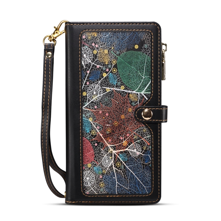 For iPhone 16 Plus ESEBLE Star Series Lanyard Zipper Wallet RFID Leather Case(Black) - iPhone 16 Plus Cases by ESEBLE | Online Shopping South Africa | PMC TechLife | Buy Now Pay Later Mobicred