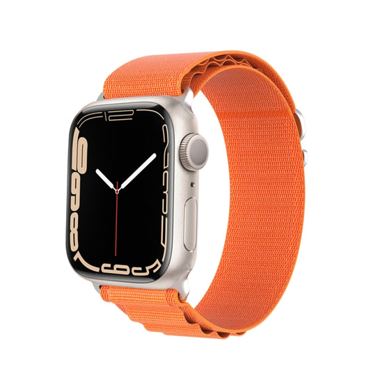 For Apple Watch Series 8 41mm DUX DUCIS GS Series Nylon Loop Watch Band(Orange) - Watch Bands by DUX DUCIS | Online Shopping South Africa | PMC Jewellery | Buy Now Pay Later Mobicred