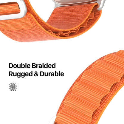 For Apple Watch Series 8 41mm DUX DUCIS GS Series Nylon Loop Watch Band(Orange) - Watch Bands by DUX DUCIS | Online Shopping South Africa | PMC Jewellery | Buy Now Pay Later Mobicred