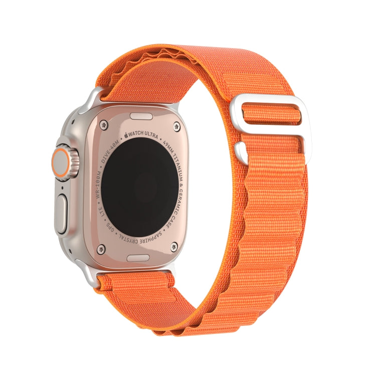 For Apple Watch Series 7 41mm DUX DUCIS GS Series Nylon Loop Watch Band(Orange) - Watch Bands by DUX DUCIS | Online Shopping South Africa | PMC Jewellery | Buy Now Pay Later Mobicred