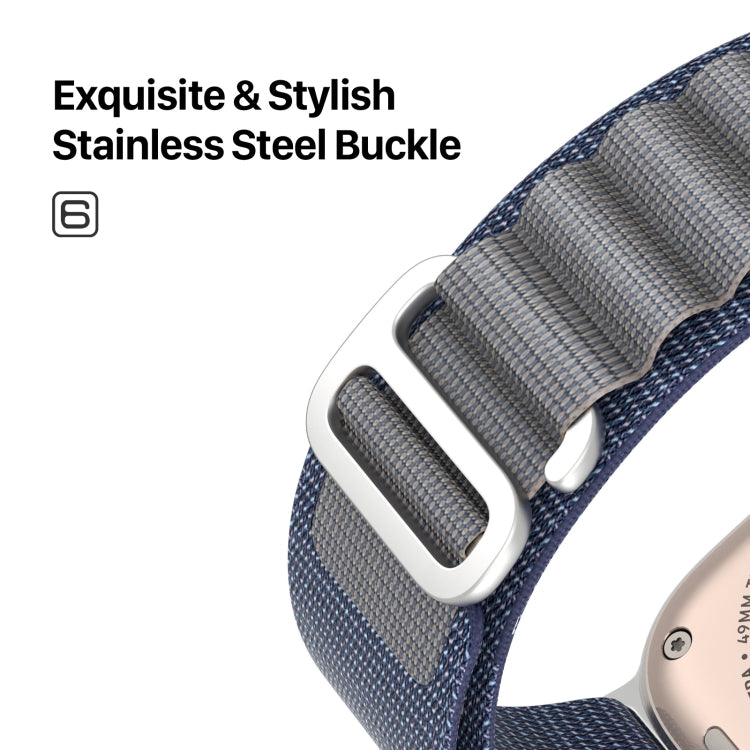 For Apple Watch Series 9 41mm DUX DUCIS GS Series Nylon Loop Watch Band(Blue) - Watch Bands by DUX DUCIS | Online Shopping South Africa | PMC Jewellery | Buy Now Pay Later Mobicred