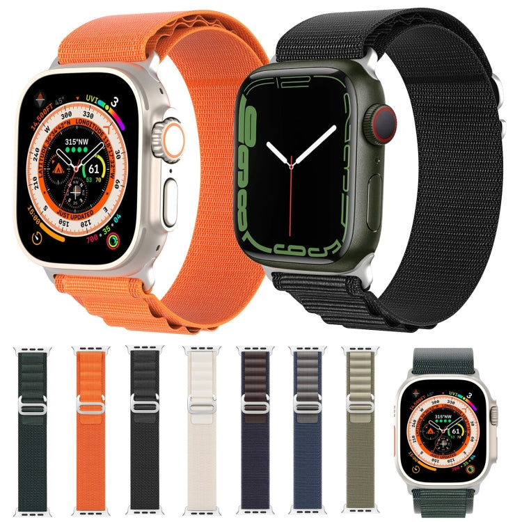 For Apple Watch Series 7 45mm DUX DUCIS GS Series Nylon Loop Watch Band(Orange) - Watch Bands by DUX DUCIS | Online Shopping South Africa | PMC Jewellery | Buy Now Pay Later Mobicred