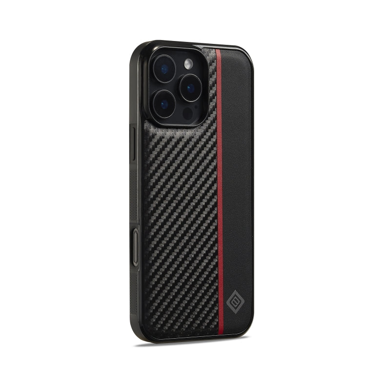 For iPhone 16 Pro Max LC.IMEEKE 3 in 1 Carbon Fiber Texture Shockproof Phone Case(Black) - iPhone 16 Pro Max Cases by LC.IMEEKE | Online Shopping South Africa | PMC Jewellery | Buy Now Pay Later Mobicred