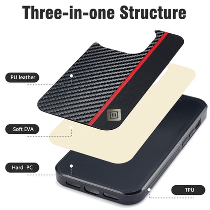 For iPhone 16 Pro LC.IMEEKE 3 in 1 Carbon Fiber Texture Shockproof Phone Case(Black) - iPhone 16 Pro Cases by LC.IMEEKE | Online Shopping South Africa | PMC Jewellery | Buy Now Pay Later Mobicred