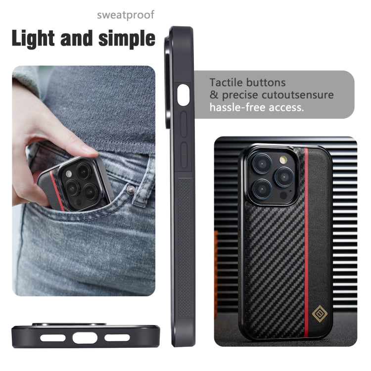 For iPhone 16 LC.IMEEKE 3 in 1 Carbon Fiber Texture Shockproof Phone Case(Black) - iPhone 16 Cases by LC.IMEEKE | Online Shopping South Africa | PMC Jewellery | Buy Now Pay Later Mobicred