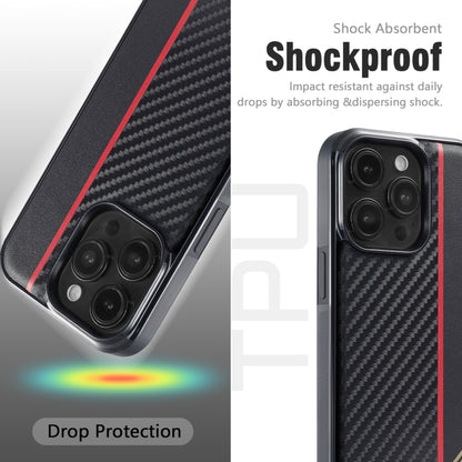 For iPhone 16 Pro Max LC.IMEEKE 3 in 1 Carbon Fiber Texture Shockproof Phone Case(Black) - iPhone 16 Pro Max Cases by LC.IMEEKE | Online Shopping South Africa | PMC Jewellery | Buy Now Pay Later Mobicred