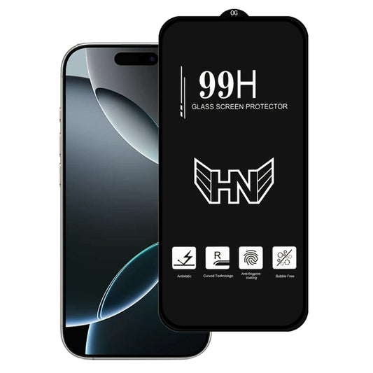 For iPhone 16 Pro High Aluminum Large Arc Full Screen Tempered Glass Film - iPhone 16 Pro Tempered Glass by PMC Jewellery | Online Shopping South Africa | PMC Jewellery | Buy Now Pay Later Mobicred