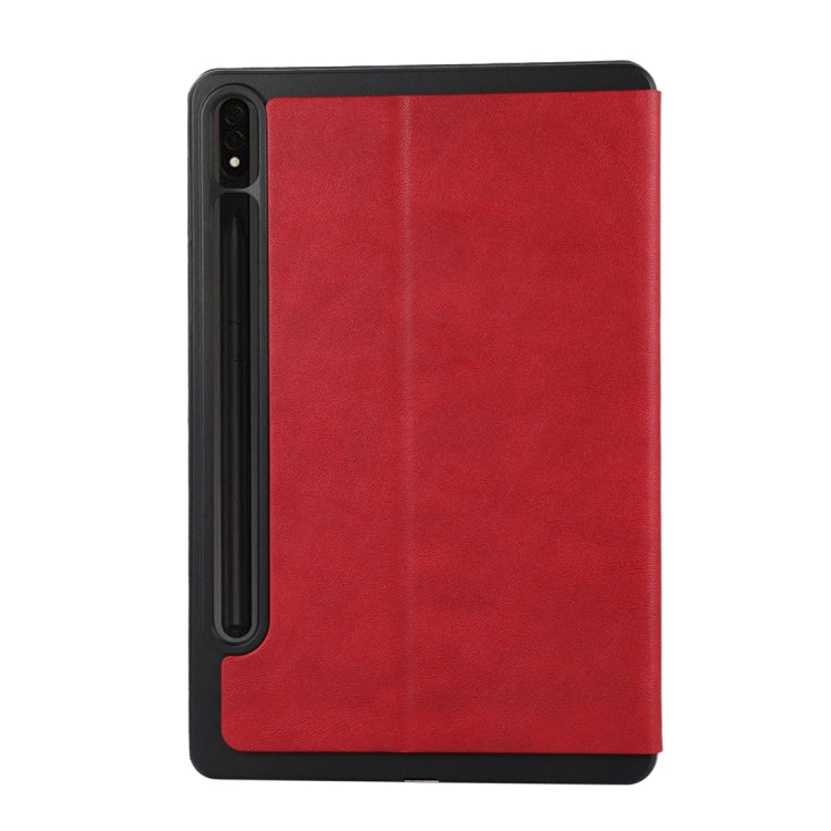 For Samsung Galaxy Tab S9 TPU Flip Tablet Protective Leather Case(Red) - Galaxy Tab S9 Cases by PMC Jewellery | Online Shopping South Africa | PMC Jewellery | Buy Now Pay Later Mobicred