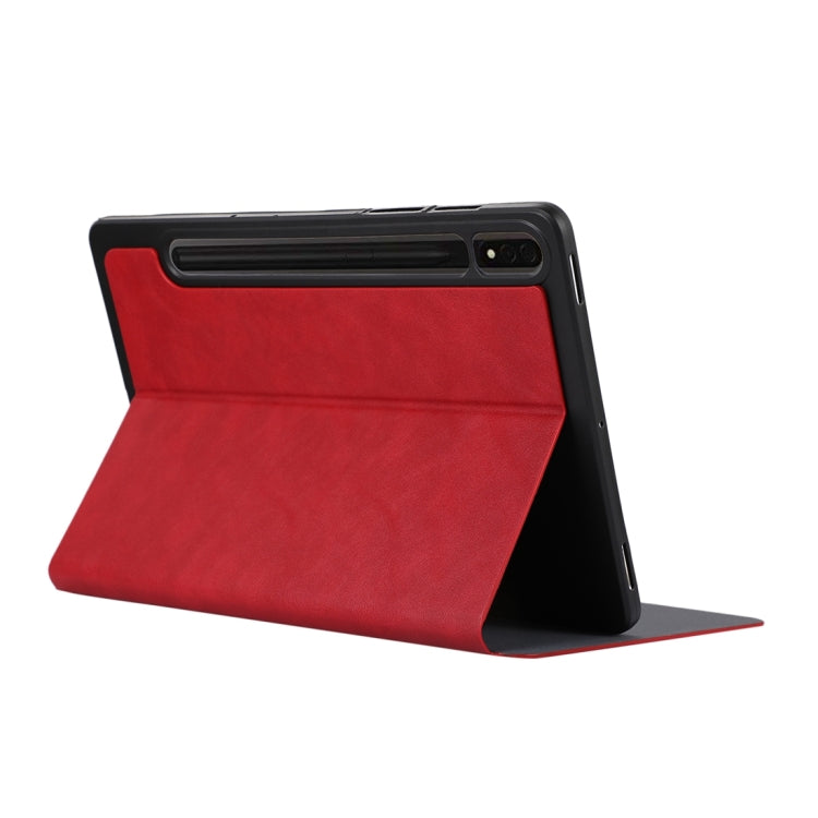 For Samsung Galaxy Tab S9 TPU Flip Tablet Protective Leather Case(Red) - Galaxy Tab S9 Cases by PMC Jewellery | Online Shopping South Africa | PMC Jewellery | Buy Now Pay Later Mobicred