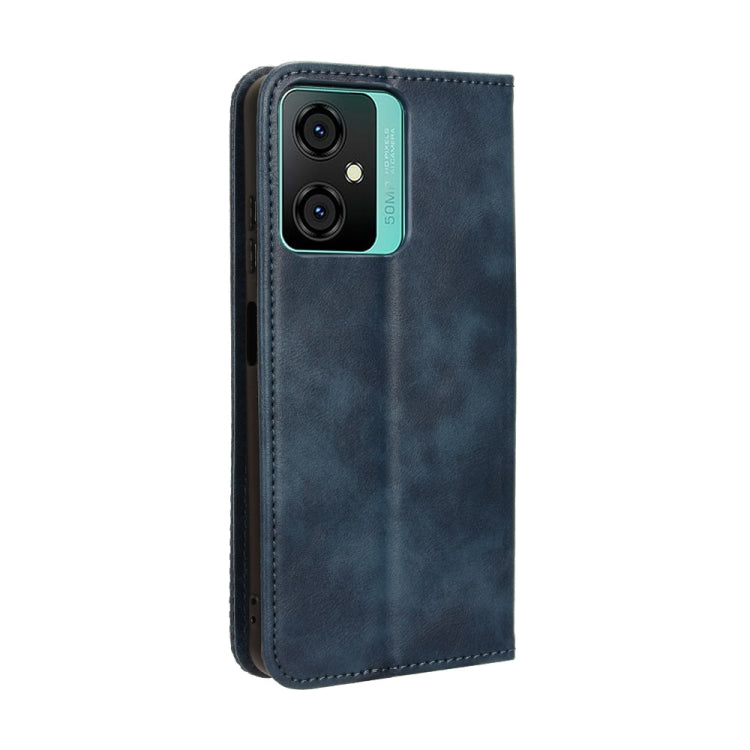 For Blackview Oscal C70 Magnetic Buckle Retro Texture Leather Phone Case(Blue) - More Brand by PMC Jewellery | Online Shopping South Africa | PMC Jewellery