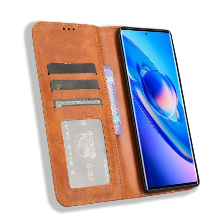 For Blackview A200 Pro Magnetic Buckle Retro Texture Leather Phone Case(Brown) - More Brand by PMC TechLife | Online Shopping South Africa | PMC TechLife