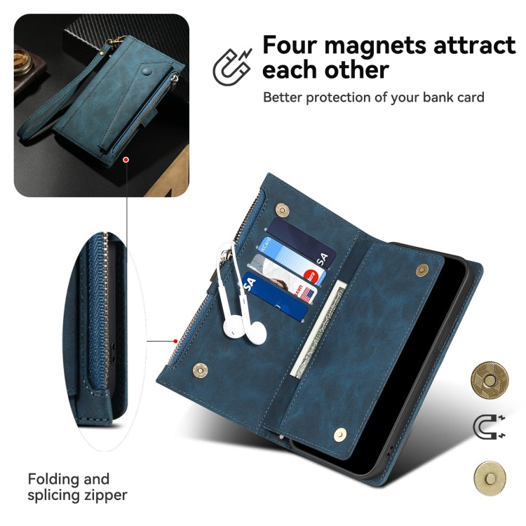 For iPhone 16 Pro Max ESEBLE Retro Frosted RFID Flip Leather Phone Case(Dark Green) - free shipping - PMC TechLife - Order now!