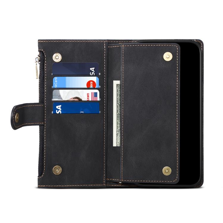 For iPhone 16e ESEBLE Retro Frosted RFID Flip Leather Phone Case(Black) - iPhone 16e Cases by ESEBLE | Online Shopping South Africa | PMC TechLife | Buy Now Pay Later Mobicred