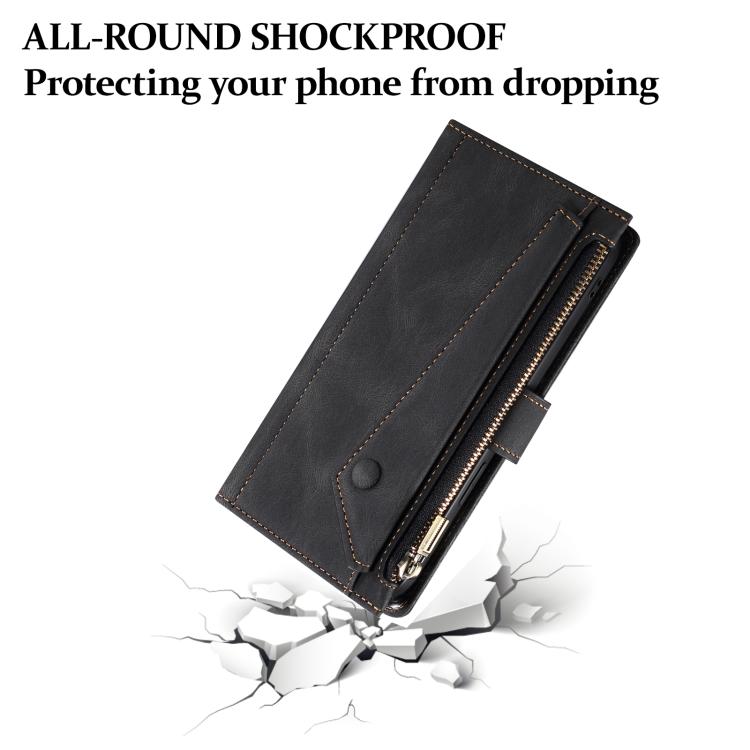 For iPhone 16e ESEBLE Retro Frosted RFID Flip Leather Phone Case(Black) - iPhone 16e Cases by ESEBLE | Online Shopping South Africa | PMC TechLife | Buy Now Pay Later Mobicred
