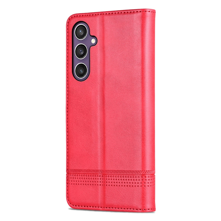 For Samsung Galaxy S24 5G AZNS Magnetic Calf Texture Flip Leather Phone Case(Red) - Galaxy S24 5G Cases by AZNS | Online Shopping South Africa | PMC Jewellery | Buy Now Pay Later Mobicred