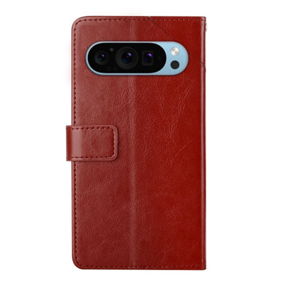 For Google Pixel 9 Y-shaped Pattern Flip Leather Phone Case(Brown) - Google Cases by PMC Jewellery | Online Shopping South Africa | PMC Jewellery | Buy Now Pay Later Mobicred