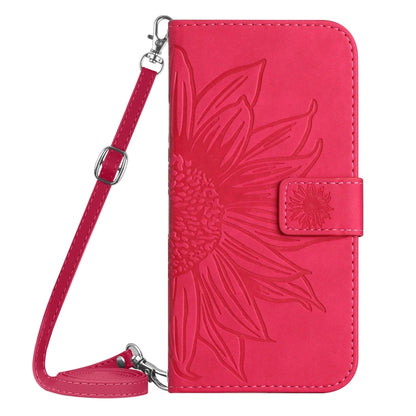 For Google Pixel 9 Pro Skin Feel Sun Flower Embossed Flip Leather Phone Case with Lanyard(Rose Red) - Google Cases by PMC Jewellery | Online Shopping South Africa | PMC Jewellery | Buy Now Pay Later Mobicred