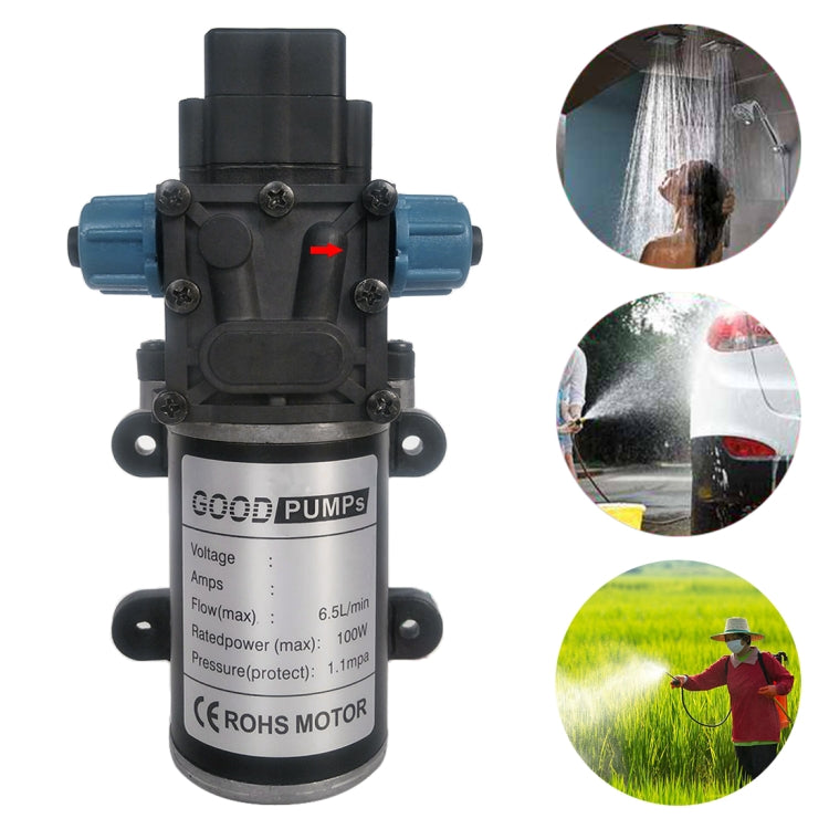 DC24V 100W Smart Double Thread Positive Pump Diaphragm 8L Atomizing Spray Water Pump for Car Washing / Irrigation - Car washing supplies by PMC TechLife | Online Shopping South Africa | PMC TechLife | Buy Now Pay Later Mobicred