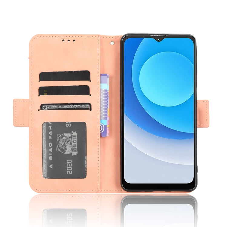 For Blackview A53 / A53 Pro Skin Feel Calf Texture Card Slots Leather Phone Case(Pink) - More Brand by PMC Jewellery | Online Shopping South Africa | PMC Jewellery