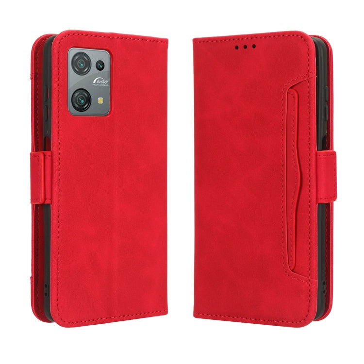 For Blackview Oscal C30 / C30 Pro Skin Feel Calf Texture Card Slots Leather Phone Case(Red) - More Brand by PMC Jewellery | Online Shopping South Africa | PMC Jewellery