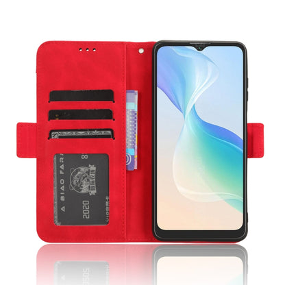 For Blackview Oscal C30 / C30 Pro Skin Feel Calf Texture Card Slots Leather Phone Case(Red) - More Brand by PMC Jewellery | Online Shopping South Africa | PMC Jewellery