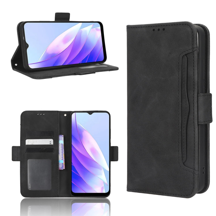 For Blackview A52 / A52 Pro Skin Feel Calf Texture Card Slots Leather Phone Case(Black) - More Brand by PMC Jewellery | Online Shopping South Africa | PMC Jewellery