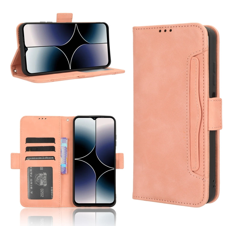 For Ulefone Note 16 Pro Skin Feel Calf Texture Card Slots Leather Phone Case(Pink) - Ulefone Cases by PMC Jewellery | Online Shopping South Africa | PMC Jewellery | Buy Now Pay Later Mobicred