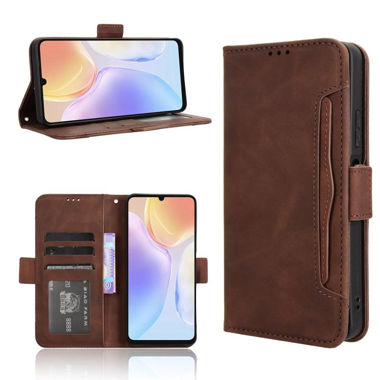 For Ulefone Note 20 Pro Skin Feel Calf Texture Card Slots Leather Phone Case(Brown) - Ulefone Cases by PMC TechLife | Online Shopping South Africa | PMC TechLife | Buy Now Pay Later Mobicred