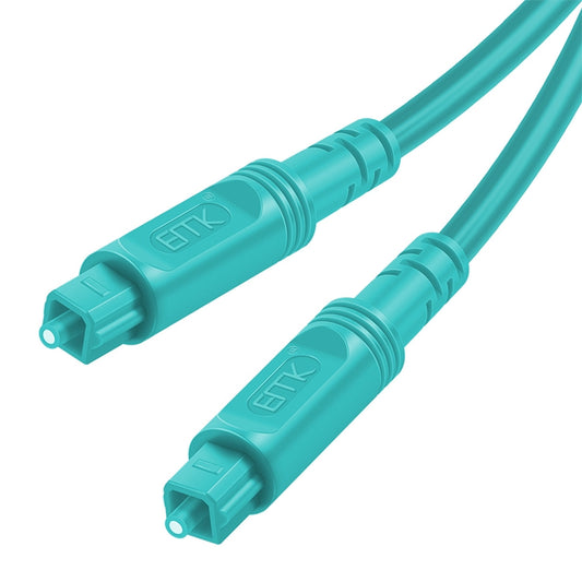 10m EMK OD4.0mm Square Port to Square Port Digital Audio Speaker Optical Fiber Connecting Cable(Sky Blue) - Audio Optical Cables by EMK | Online Shopping South Africa | PMC Jewellery | Buy Now Pay Later Mobicred