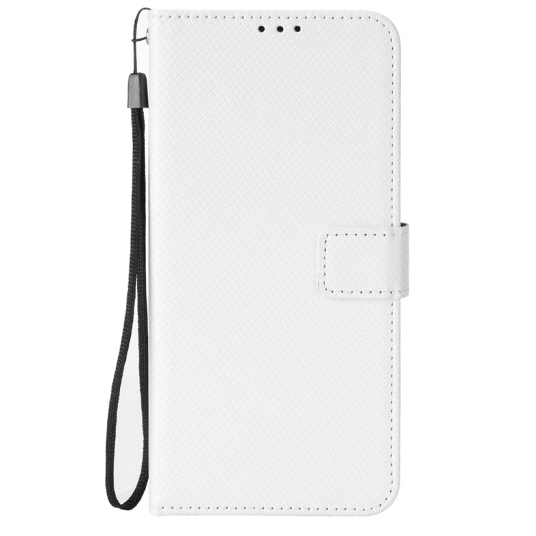 For Blackview Oscal C30 / C30 Pro Diamond Texture Leather Phone Case(White) - More Brand by PMC TechLife | Online Shopping South Africa | PMC TechLife | Buy Now Pay Later Mobicred