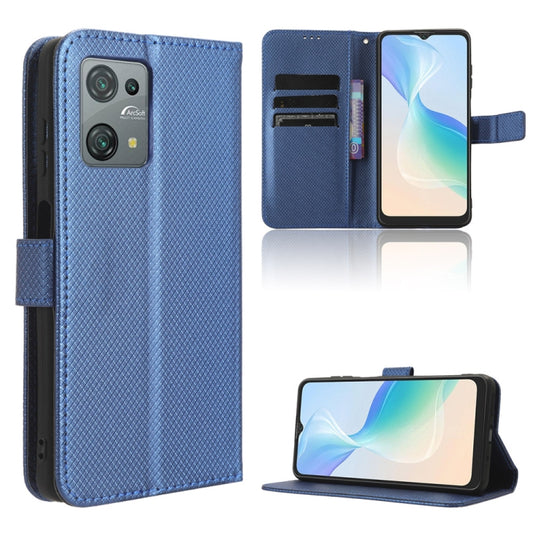 For Blackview Oscal C30 / C30 Pro Diamond Texture Leather Phone Case(Blue) - More Brand by PMC Jewellery | Online Shopping South Africa | PMC Jewellery