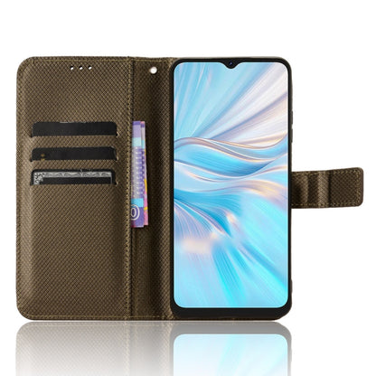 For Blackview Oscal C70 Diamond Texture Leather Phone Case(Brown) - More Brand by PMC Jewellery | Online Shopping South Africa | PMC Jewellery