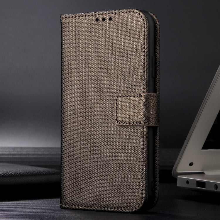 For Ulefone Note 17 Pro Diamond Texture Leather Phone Case(Brown) - Ulefone Cases by PMC Jewellery | Online Shopping South Africa | PMC Jewellery | Buy Now Pay Later Mobicred