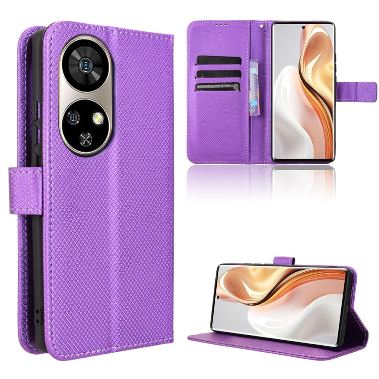 For Ulefone Note 17 Pro Diamond Texture Leather Phone Case(Purple) - Ulefone Cases by PMC Jewellery | Online Shopping South Africa | PMC Jewellery | Buy Now Pay Later Mobicred