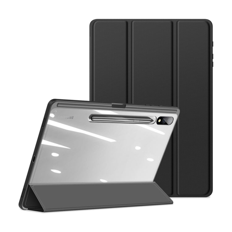 For Samsung Galaxy Tab S9+ DUX DUCIS TOBY Series Antiskid Leather Tablet Case with Sleep / Wake-up Function(Black) - Galaxy Tab S9+ Cases by DUX DUCIS | Online Shopping South Africa | PMC Jewellery | Buy Now Pay Later Mobicred