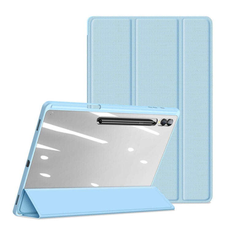 For Samsung Galaxy Tab S10 Ultra DUX DUCIS TOBY Series Antiskid Leather Tablet Case with Sleep / Wake-up Function(Blue) - Other Galaxy Tab PC by DUX DUCIS | Online Shopping South Africa | PMC Jewellery | Buy Now Pay Later Mobicred