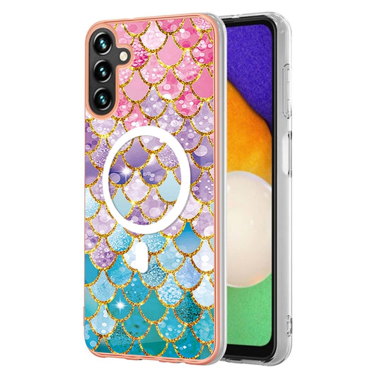 For Samsung Galaxy A34 5G Marble Pattern Dual-side IMD Magsafe TPU Phone Case(Colorful Scales) - Galaxy Phone Cases by PMC Jewellery | Online Shopping South Africa | PMC Jewellery