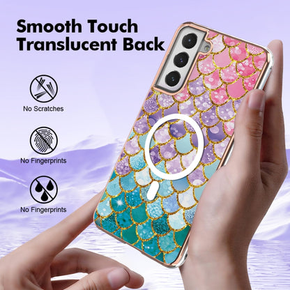 For Samsung Galaxy S21 FE 5G Marble Pattern Dual-side IMD Magsafe TPU Phone Case(Colorful Scales) - Galaxy Phone Cases by PMC Jewellery | Online Shopping South Africa | PMC Jewellery