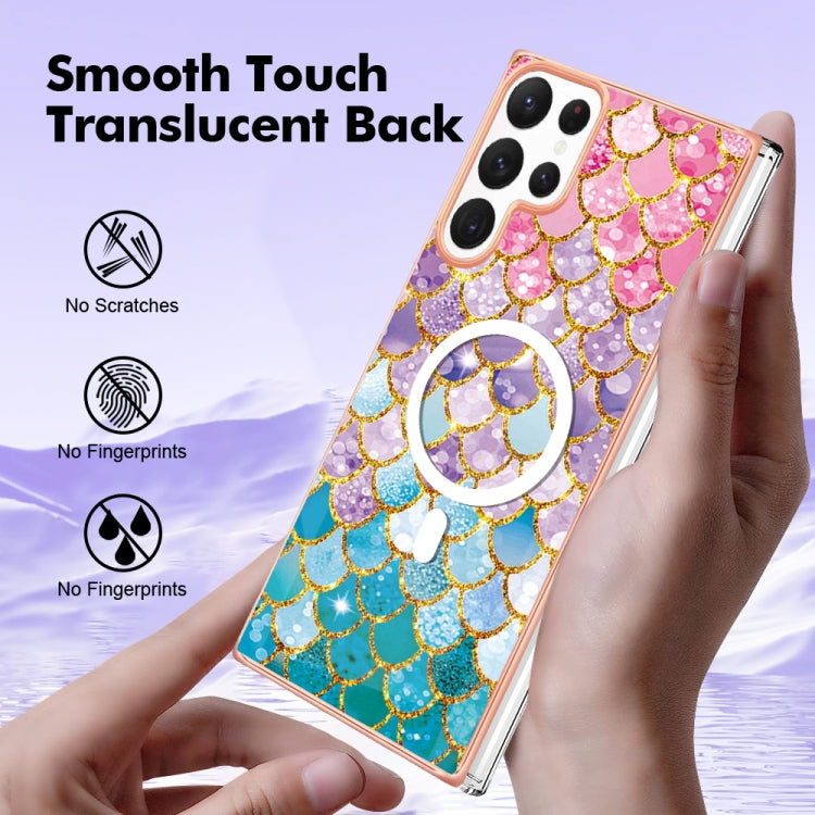 For Samsung Galaxy S22 Ultra 5G Marble Pattern Dual-side IMD Magsafe TPU Phone Case(Colorful Scales) - Galaxy S22 Ultra 5G Cases by PMC Jewellery | Online Shopping South Africa | PMC Jewellery