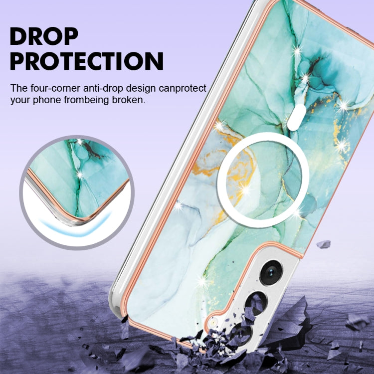 For Samsung Galaxy S23+ 5G Marble Pattern Dual-side IMD Magsafe TPU Phone Case(Green 003) - Galaxy S23+ 5G Cases by PMC TechLife | Online Shopping South Africa | PMC TechLife