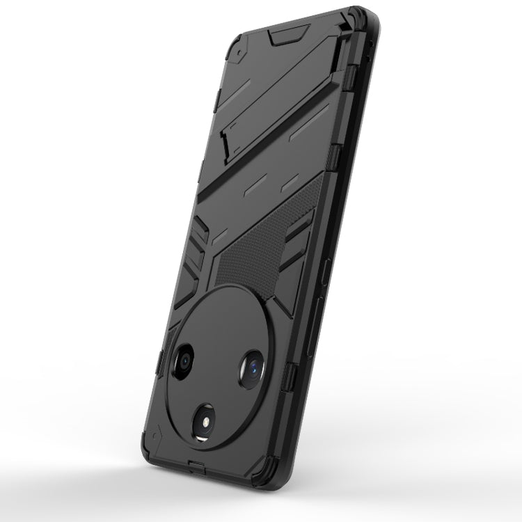 For Honor X50 5G Global / X9B Punk Armor 2 in 1 PC + TPU Phone Case with Holder(Black) - Honor Cases by PMC Jewellery | Online Shopping South Africa | PMC Jewellery | Buy Now Pay Later Mobicred