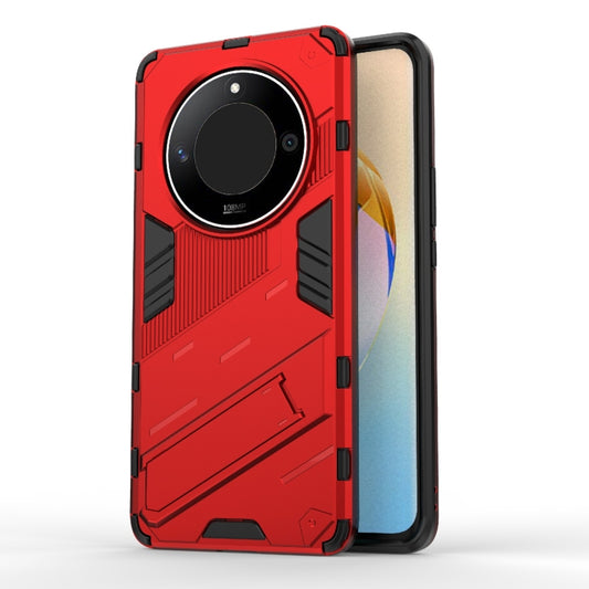 For Honor X50 5G Global / X9B Punk Armor 2 in 1 PC + TPU Phone Case with Holder(Red) - Honor Cases by PMC Jewellery | Online Shopping South Africa | PMC Jewellery | Buy Now Pay Later Mobicred