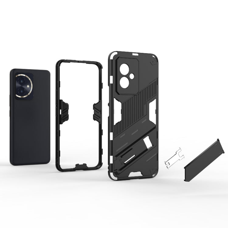For Honor 100 5G Punk Armor 2 in 1 PC + TPU Phone Case with Holder(Grey) - Honor Cases by PMC TechLife | Online Shopping South Africa | PMC TechLife | Buy Now Pay Later Mobicred