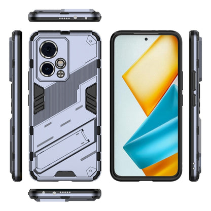 For Honor 90 GT 5G Punk Armor 2 in 1 PC + TPU Phone Case with Holder(Grey) - Honor Cases by PMC Jewellery | Online Shopping South Africa | PMC Jewellery | Buy Now Pay Later Mobicred