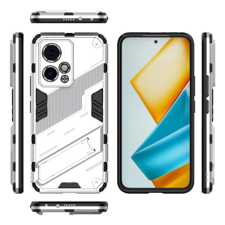 For Honor 90 GT 5G Punk Armor 2 in 1 PC + TPU Phone Case with Holder(White) - Honor Cases by PMC Jewellery | Online Shopping South Africa | PMC Jewellery | Buy Now Pay Later Mobicred