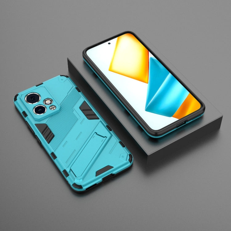 For Honor 90 GT 5G Punk Armor 2 in 1 PC + TPU Phone Case with Holder(Blue) - Honor Cases by PMC TechLife | Online Shopping South Africa | PMC TechLife | Buy Now Pay Later Mobicred